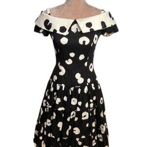 Lillie Rubin Vintage Hourglass Bombshell Fit & Flare Structured Cocktail Dress 0